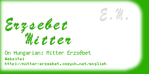 erzsebet mitter business card