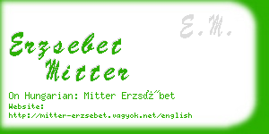 erzsebet mitter business card